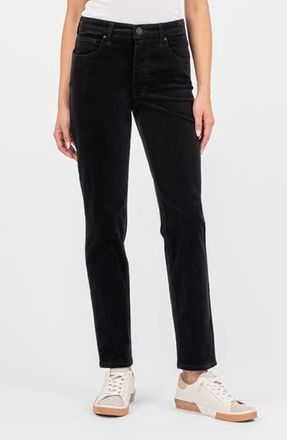 Kut from the Kloth Rachael High Waist Corduroy Mom Jeans in Black at Nordstrom Rack, Size 00