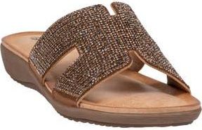 Good Choice Shoes Paxal Rhinestone Embellished Slide Sandal in Bronze at Nordstrom Rack, Size 8.5