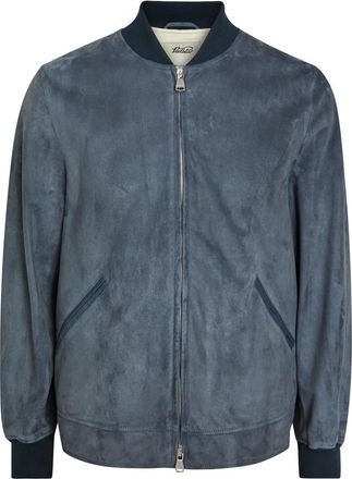 Valstar Evans Suede Bomber Jacket - Blue - 54 (IT54 / Xxl)
