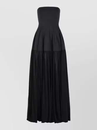 SIMKHAI sandrine strapless viscose dress fitted bodice