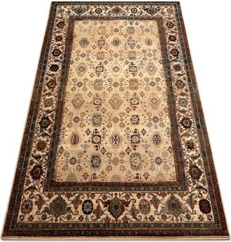RugsX Alfombra De Lana Omega Avila Ornamento Marco Arena Beige Beige 200x300 Cm