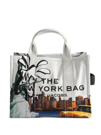 Marc Jacobs Shopper met handgreep en print - Wit