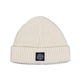 Stone Island Beanie - Heren - Accessoires - Beige - Maat: L Wol