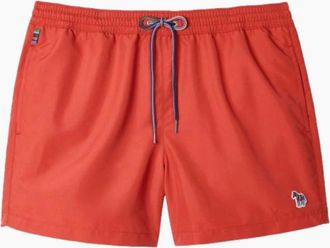 Paul Smith Mens PS Paul Smith Zebra Swim Shorts 23A - Red - Size: 35/34/32