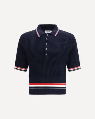 Thom Browne Woven cotton Polo Male 3