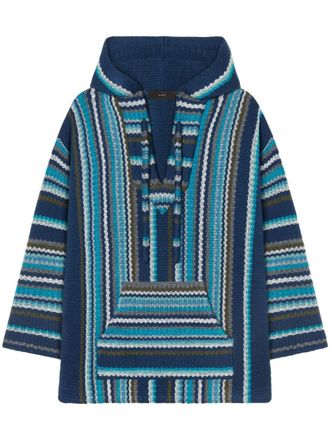 Alanui Baja gebreide hoodie - Blauw