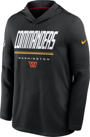 Nike Washington Commanders Sideline Nike Mens Dri-FIT NFL Long-Sleeve Hooded Top in Black | 03B9069Y9E-TG4