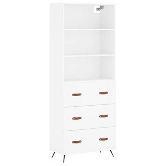 Berkfield Home Highboard White 69.5x34x180 cm Engineered Wood