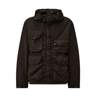 C.P. Company Light Jackets, male, Black, Size: S Google Chrome W010A Jacket