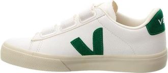 Veja Womens Recife Logo Sneaker, Extra White/Emeraude Green