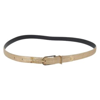 Chanel Pre-owned Belts, female, Yellow, Size: ONE SIZE Pre-owned Vintage Leather Belt