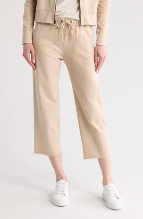 James Perse French Terry Raw Edge Sweatpants in Sand Dune at Nordstrom Rack, Size 3 (Fits Like 8-10 Us)