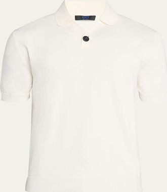 Kiton Mens Knit Cotton Polo Shirt