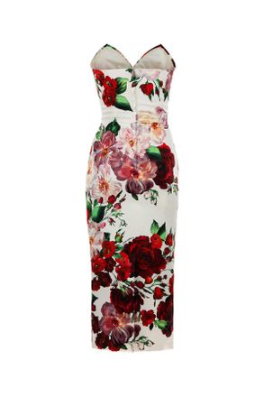 Dolce & Gabbana Womens Printed Satin Dress Broseantichefbco Abiti