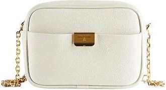 Patrizia Pepe Tassen, Dames, Wit, ONE Size, Leer, All Day Bag