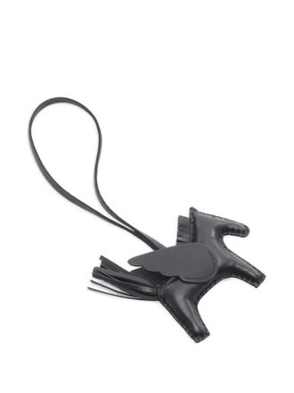 Herm&egrave;s 2025 PM Rodeo Pegasus bag charm - women - Lambskin/Calf Leather - One Size - Black