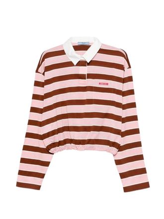 Prada Striped Polo Neck