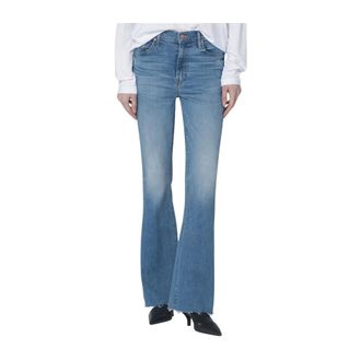 Mother Flared Jeans, female, Blue, Size: W27 The Weekender Fray Jeans