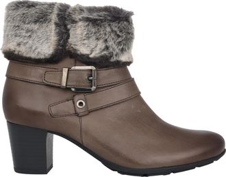 Mephisto Warmlined Enkellaarsjes - Dames - Laarzen met Hak - Bruin - 41 EU - Leer - Schoenen
