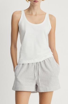 Mango Two-Piece Stripe Short Pajamas in Medium Grey at Nordstrom, Size X-Small