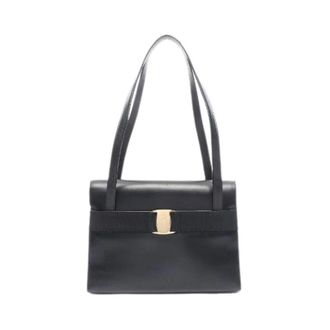 Ferragamo Pre-owned Handbags, female, Black, Size: ONE SIZE Pre-owned Vara Ribbon Leather Shoulder Bag
