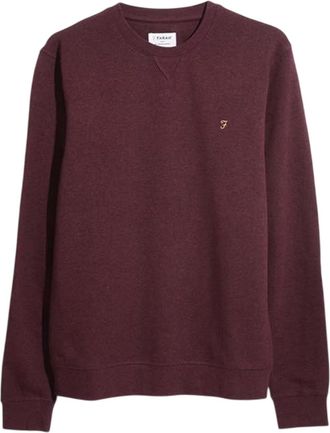 Farah Heren-sweatshirt met ronde hals van biologisch katoen (Rood)