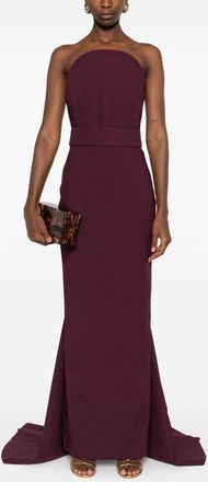 Solace London Womens Citra Long Dress - Dark Brown - Size EU 34 (Womens)