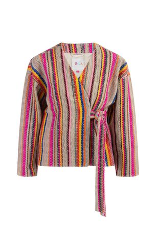 Izia Wikkeljas Dames Veelkleurige roze strepen