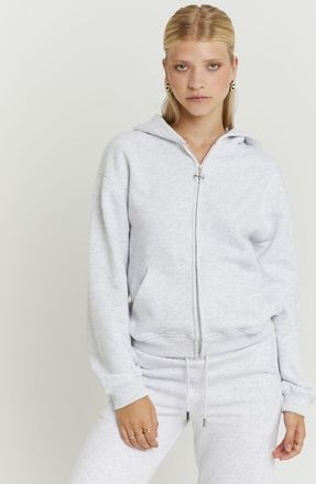 Tally Weijl Kapuzensweatjacke TALLY WEIJL SSWCOSKIMA, Damen, Gr. XS, gris chin&eacute; light, Sweatware, Obermaterial: 65% Baumwolle, 35% Polyester, unifarben, normal, R
