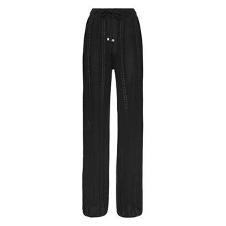 Philipp Plein Wide Trousers - Trousers - Mujer - Negro - S