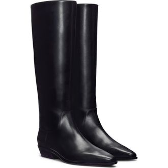 Reformation Dominique Knee High Boot in Black Leather at Nordstrom, Size 9