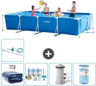 Intex Piscina Con Estructura Rectangular - 450x220x84 Cm - 7-piezas S30248