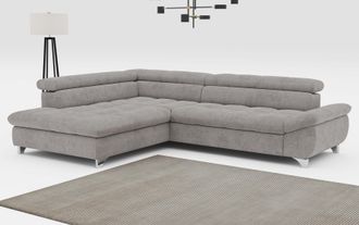 Cotta Ecksofa »Gemini L-Form« mit Kopfteilverstellung, wahlweise mit Bettfunktion