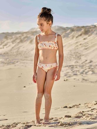 Vertbaudet M&auml;dchen Bikini Oeko-Tex wollwei&szlig;