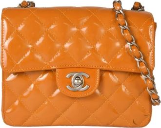 Chanel Pre-owned Cross Body Bags, female, Orange, Size: ONE SIZE Pre-owned Leather chanel-bags