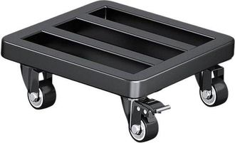 No Brand Carro Para Plantas - Soporte Para Macetas - Para Mover Plantas - Con Ruedas - 30x30x8 Cm - Negro
