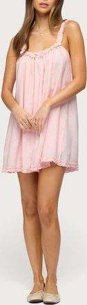 Edikted Christena Ruffle Minidress in Light-Pink at Nordstrom, Size X-Small