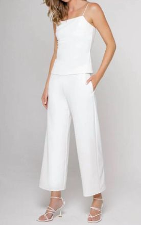 Lavender Brown Cami Top In Ivory