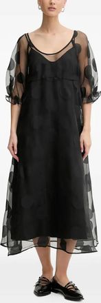 Stine Goya Abito midi a pois - Nero