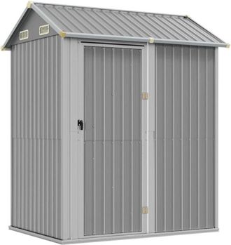vidaXL Cobertizo jardín acero galvanizado gris claro 192x152,5x237cm Vidaxl