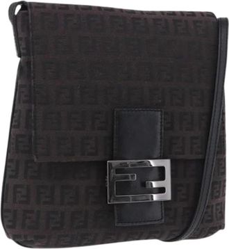 Fendi Pre-owned Zucchino Canvas Shoulder Bag - - Pre-owned - Donna - Marrone - ONE SIZE