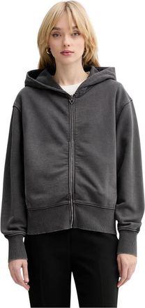 Guess Zip-through Hoodie - Dames - Vesten met rits - Grijs - XL - Katoen - Hoodies & sweatvesten