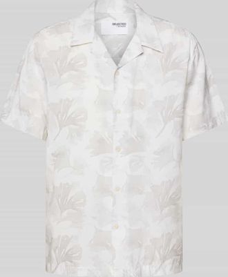 Selected Freizeithemd mit Knopfleiste in Offwhite, Größe XXL