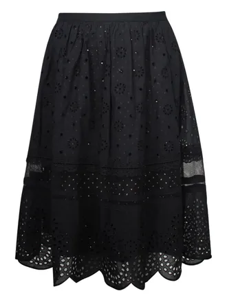 Marc Jacobs Gonna midi in pizzo - Nero