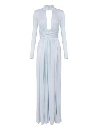 Elisabetta Franchi Abito lungo drappeggiato - Blu