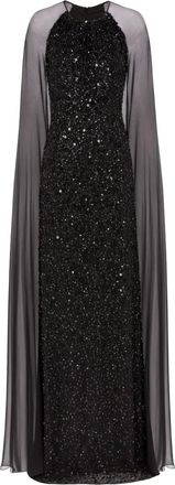 Jenny Packham Abito lungo Elite - Nero