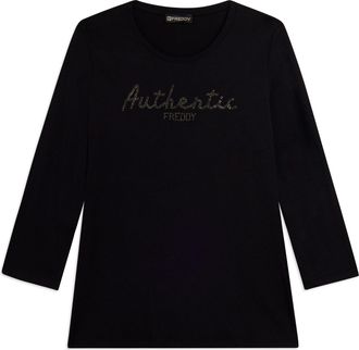 Freddy T-shirt manica 3/4 Authentic con logo FREDDY in strass