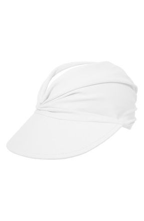 Lele Sadoughi Lisa Ruched Visor in White at Nordstrom