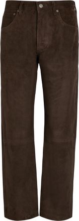 Citizens Of Humanity Citizens OF Humanity Winslow Straight-leg Suede Trousers - Brown - 27 (W27 / UK8-10 / S)