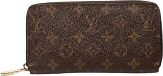 Louis Vuitton Pre-owned Wallets, female, Brown, Size: ONE SIZE Pre-owned Monogram Canvas Zip Around Wallet